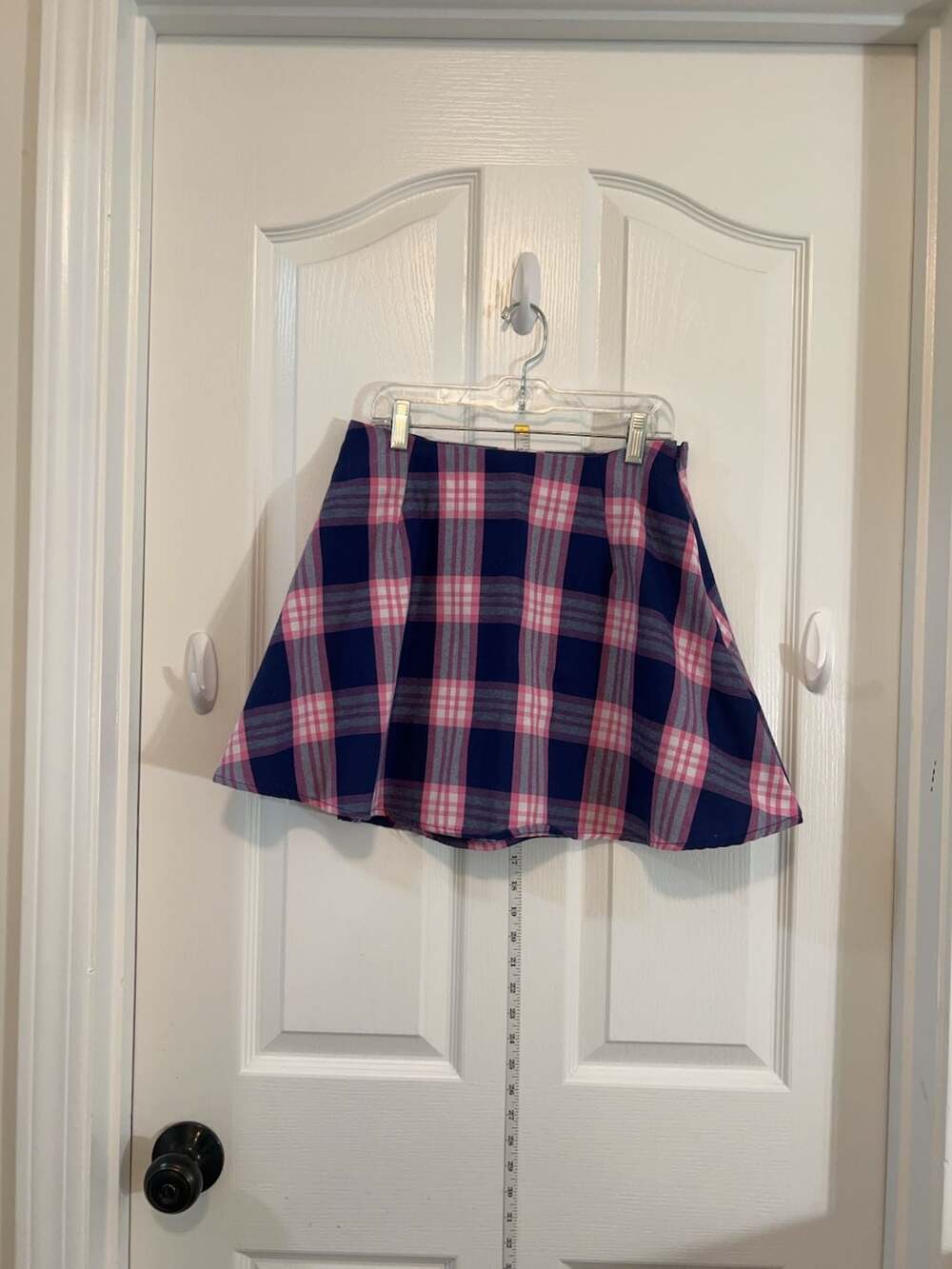 Cabana by Crown & Ivy Plaid Mini Skirt Pink Blue Preppy Y2K Size 2